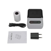 BT-583 58mm USB-C/Type-C + Bluetooth Portable Thermal Printer, Specification:EU Plug(Black White)