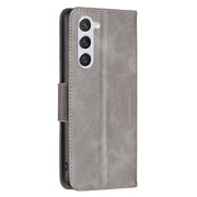 For Samsung Galaxy S25 5G Lambskin Texture Pure Color Flip Leather Phone Case(Grey)