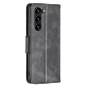 For Samsung Galaxy S25+ 5G Lambskin Texture Pure Color Flip Leather Phone Case(Black)
