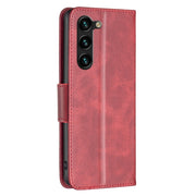 For Samsung Galaxy S25+ 5G Lambskin Texture Pure Color Flip Leather Phone Case(Red)