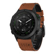 For Garmin Fenix 7 22mm Dot Hole Silicone Leather Quick Release Watch Band(Brown Black) - free shipping - PMc TechLife - Order now!