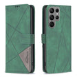 For Samsung Galaxy S25 Ultra 5G Magnetic Buckle Rhombus Texture Leather Phone Case(Green) - Galaxy S25 Ultra 5G Cases by PMC Jewellery | Online Shopping South Africa | PMC Jewellery | Buy Now Pay Later Mobicred