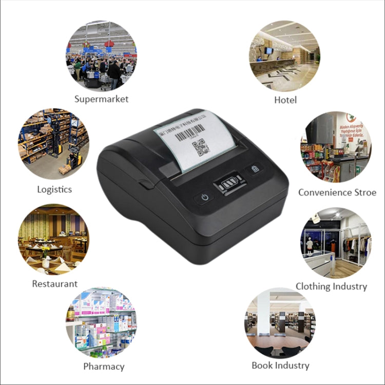 BT-802 80mm USB-C/Type-C + Bluetooth Portable Thermal Printer(US Plug)