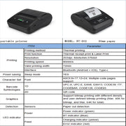 BT-802 80mm USB-C/Type-C + Bluetooth Portable Thermal Printer(US Plug)
