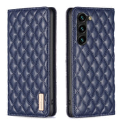 For Samsung Galaxy S25+ 5G Diamond Lattice Magnetic Leather Flip Phone Case(Blue)