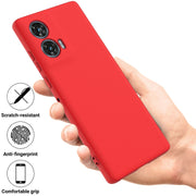 For Motorola Edge 50 Fusion Solid Color Liquid Silicone Dropproof Full Coverage Phone Case(Red)