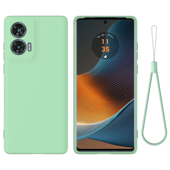 For Motorola Edge 50 Fusion Solid Color Liquid Silicone Dropproof Full Coverage Phone Case(Green)