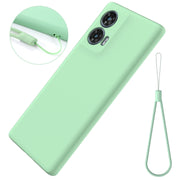 For Motorola Edge 50 Fusion Solid Color Liquid Silicone Dropproof Full Coverage Phone Case(Green)