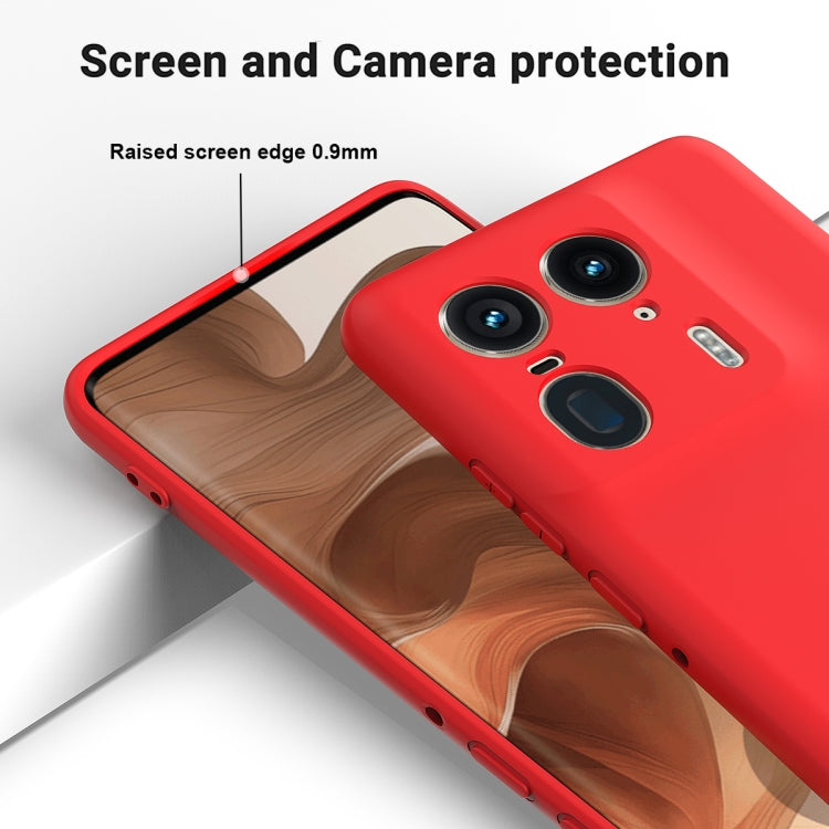 For Motorola Edge 50 Ultra Solid Color Liquid Silicone Dropproof Full Coverage Phone Case(Red)