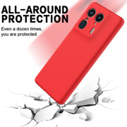 For Motorola Edge 50 Ultra Solid Color Liquid Silicone Dropproof Full Coverage Phone Case(Red)