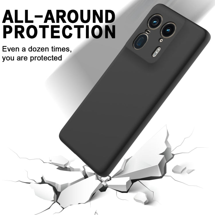 For Motorola Edge 50 Ultra Solid Color Liquid Silicone Dropproof Full Coverage Phone Case(Black)