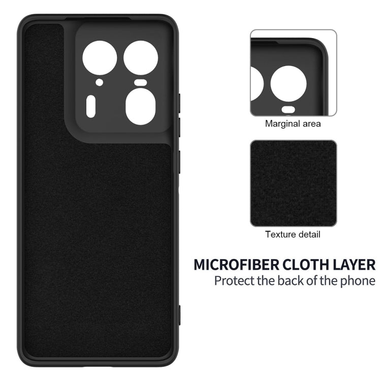 For Motorola Edge 50 Ultra Solid Color Liquid Silicone Dropproof Full Coverage Phone Case(Black)