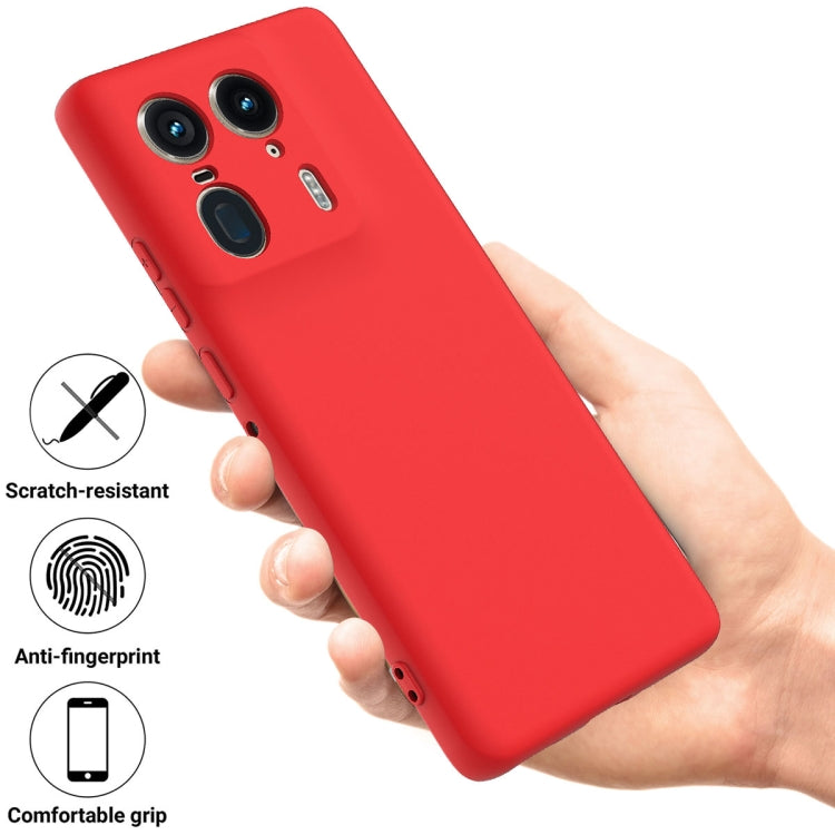 For Motorola Moto X50 Ultra Solid Color Liquid Silicone Dropproof Full Coverage Phone Case(Red)