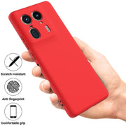 For Motorola Moto X50 Ultra Solid Color Liquid Silicone Dropproof Full Coverage Phone Case(Red)