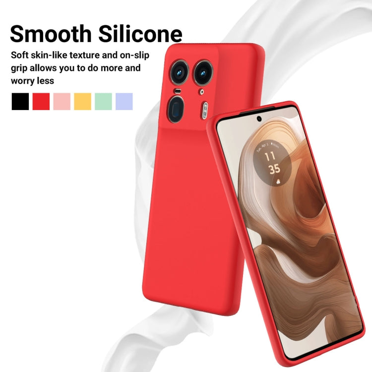 For Motorola Moto X50 Ultra Solid Color Liquid Silicone Dropproof Full Coverage Phone Case(Red)