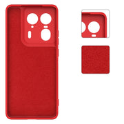For Motorola Moto X50 Ultra Solid Color Liquid Silicone Dropproof Full Coverage Phone Case(Red)