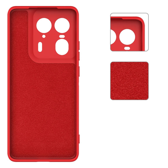 For Motorola Moto X50 Ultra Solid Color Liquid Silicone Dropproof Full Coverage Phone Case(Red)