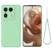 For Motorola Moto X50 Ultra Solid Color Liquid Silicone Dropproof Full Coverage Phone Case(Green)