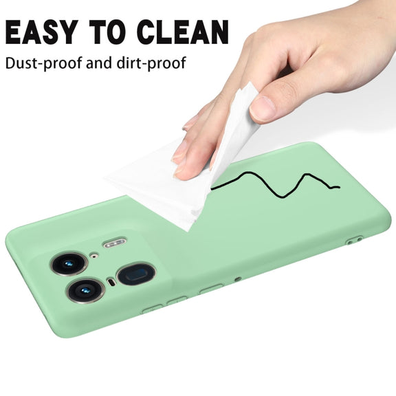 For Motorola Moto X50 Ultra Solid Color Liquid Silicone Dropproof Full Coverage Phone Case(Green)
