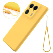 For Motorola Moto X50 Ultra Solid Color Liquid Silicone Dropproof Full Coverage Phone Case(Yellow)