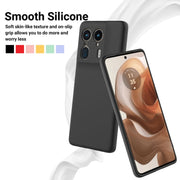 For Motorola Moto X50 Ultra Solid Color Liquid Silicone Dropproof Full Coverage Phone Case(Black)