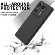 For Motorola Moto X50 Ultra Solid Color Liquid Silicone Dropproof Full Coverage Phone Case(Black)