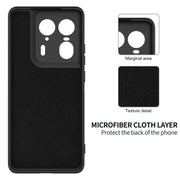 For Motorola Moto X50 Ultra Solid Color Liquid Silicone Dropproof Full Coverage Phone Case(Black)