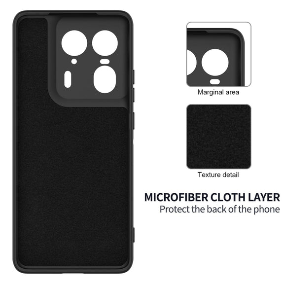 For Motorola Moto X50 Ultra Solid Color Liquid Silicone Dropproof Full Coverage Phone Case(Black)