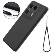For Motorola Moto X50 Ultra Solid Color Liquid Silicone Dropproof Full Coverage Phone Case(Black)