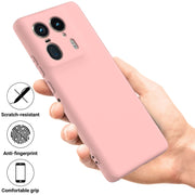 For Motorola Moto X50 Ultra Solid Color Liquid Silicone Dropproof Full Coverage Phone Case(Pink)