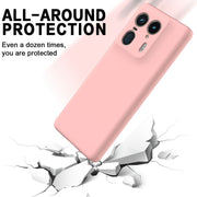 For Motorola Moto X50 Ultra Solid Color Liquid Silicone Dropproof Full Coverage Phone Case(Pink)