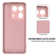 For Motorola Moto X50 Ultra Solid Color Liquid Silicone Dropproof Full Coverage Phone Case(Pink)