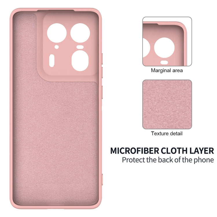 For Motorola Moto X50 Ultra Solid Color Liquid Silicone Dropproof Full Coverage Phone Case(Pink)