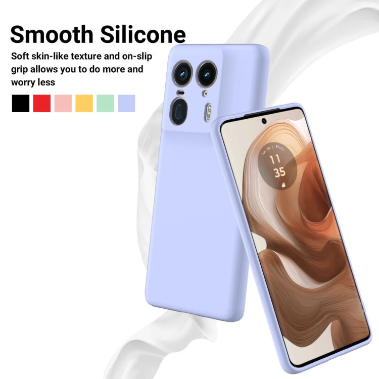For Motorola Moto X50 Ultra Solid Color Liquid Silicone Dropproof Full Coverage Phone Case(Purple)
