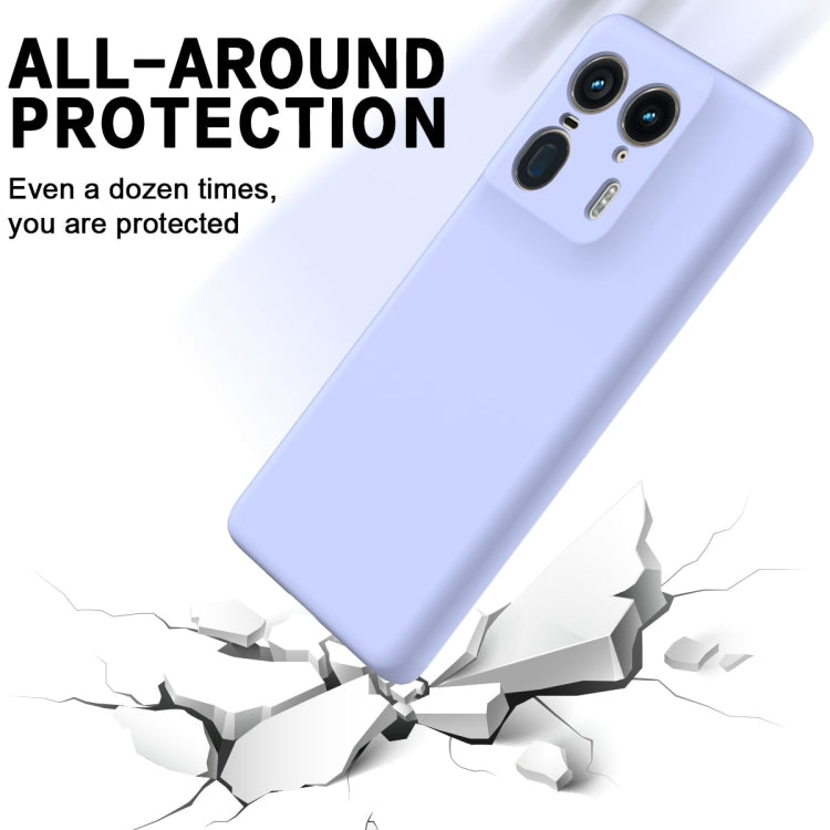 For Motorola Moto X50 Ultra Solid Color Liquid Silicone Dropproof Full Coverage Phone Case(Purple)