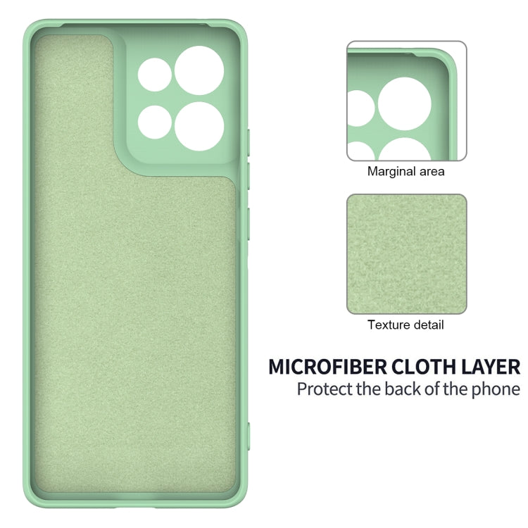 For Motorola Edge 50 Solid Color Liquid Silicone Dropproof Full Coverage Phone Case(Green)