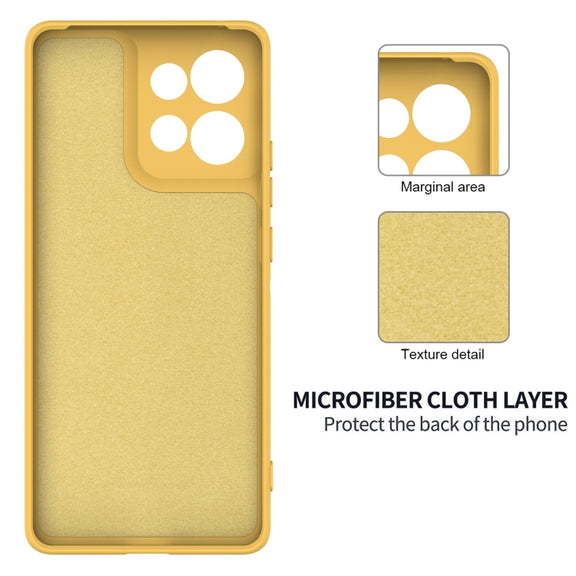 For Motorola Edge 50 Solid Color Liquid Silicone Dropproof Full Coverage Phone Case(Yellow)
