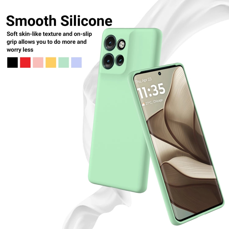 For Motorola Edge 50 Neo / Moto S50 Solid Color Liquid Silicone Dropproof Full Coverage Phone Case(Green)