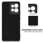 For Motorola Edge 50 Neo / Moto S50 Solid Color Liquid Silicone Dropproof Full Coverage Phone Case(Black)