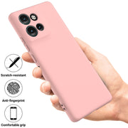For Motorola Edge 50 Neo / Moto S50 Solid Color Liquid Silicone Dropproof Full Coverage Phone Case(Pink)
