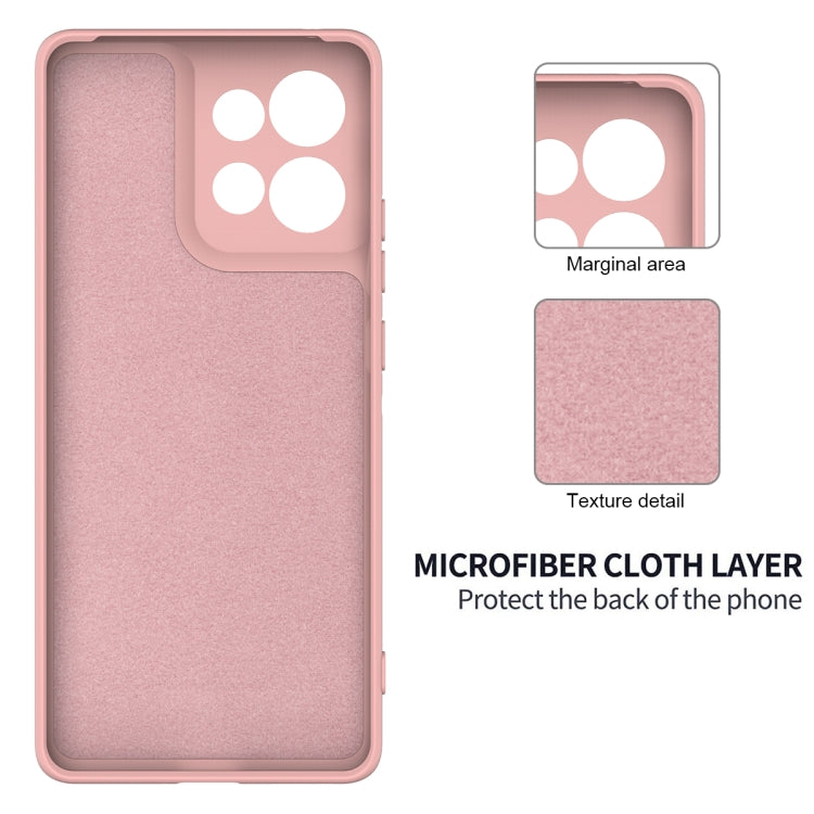 For Motorola Edge 50 Neo / Moto S50 Solid Color Liquid Silicone Dropproof Full Coverage Phone Case(Pink)