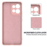For Motorola Edge 50 Neo / Moto S50 Solid Color Liquid Silicone Dropproof Full Coverage Phone Case(Pink)