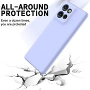 For Motorola Edge 50 Neo / Moto S50 Solid Color Liquid Silicone Dropproof Full Coverage Phone Case(Purple)