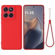 For Motorola Edge 60 Fusion / Edge 60 Solid Color Liquid Silicone Dropproof Full Coverage Phone Case(Red)