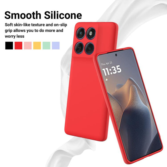 For Motorola Edge 60 Fusion / Edge 60 Solid Color Liquid Silicone Dropproof Full Coverage Phone Case(Red)