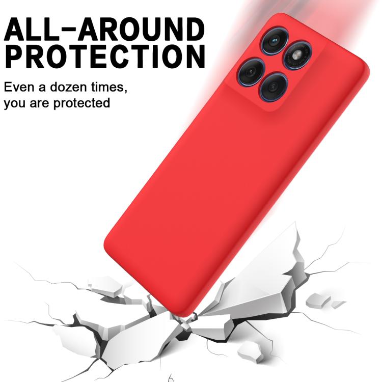 For Motorola Edge 60 Fusion / Edge 60 Solid Color Liquid Silicone Dropproof Full Coverage Phone Case(Red)