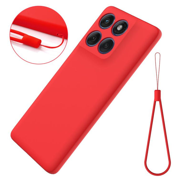 For Motorola Edge 60 Fusion / Edge 60 Solid Color Liquid Silicone Dropproof Full Coverage Phone Case(Red)