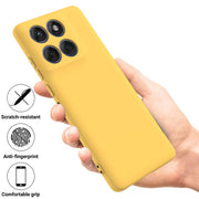 For Motorola Edge 60 Fusion / Edge 60 Solid Color Liquid Silicone Dropproof Full Coverage Phone Case(Yellow)