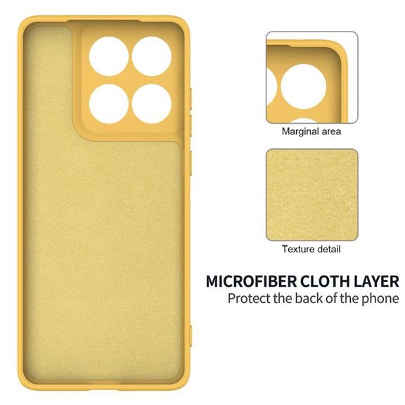 For Motorola Edge 60 Fusion / Edge 60 Solid Color Liquid Silicone Dropproof Full Coverage Phone Case(Yellow)