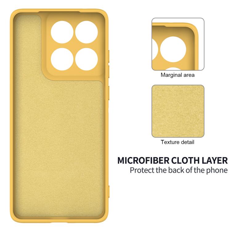 For Motorola Edge 60 Fusion / Edge 60 Solid Color Liquid Silicone Dropproof Full Coverage Phone Case(Yellow)